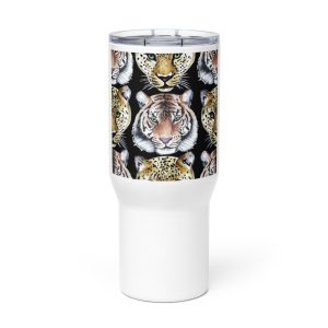 Travel mug with a handle