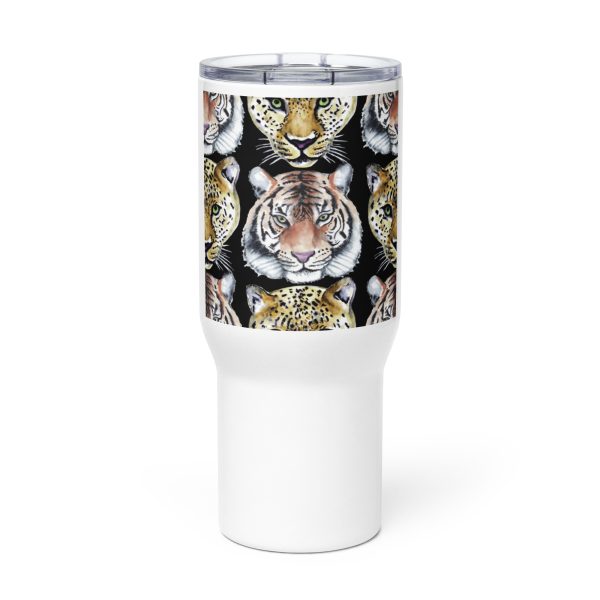 Travel mug with a handle