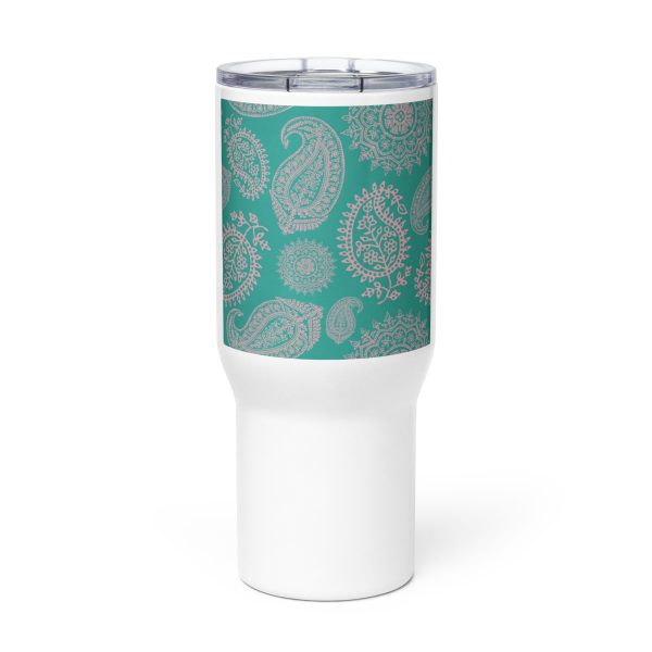 Travel mug with a handle