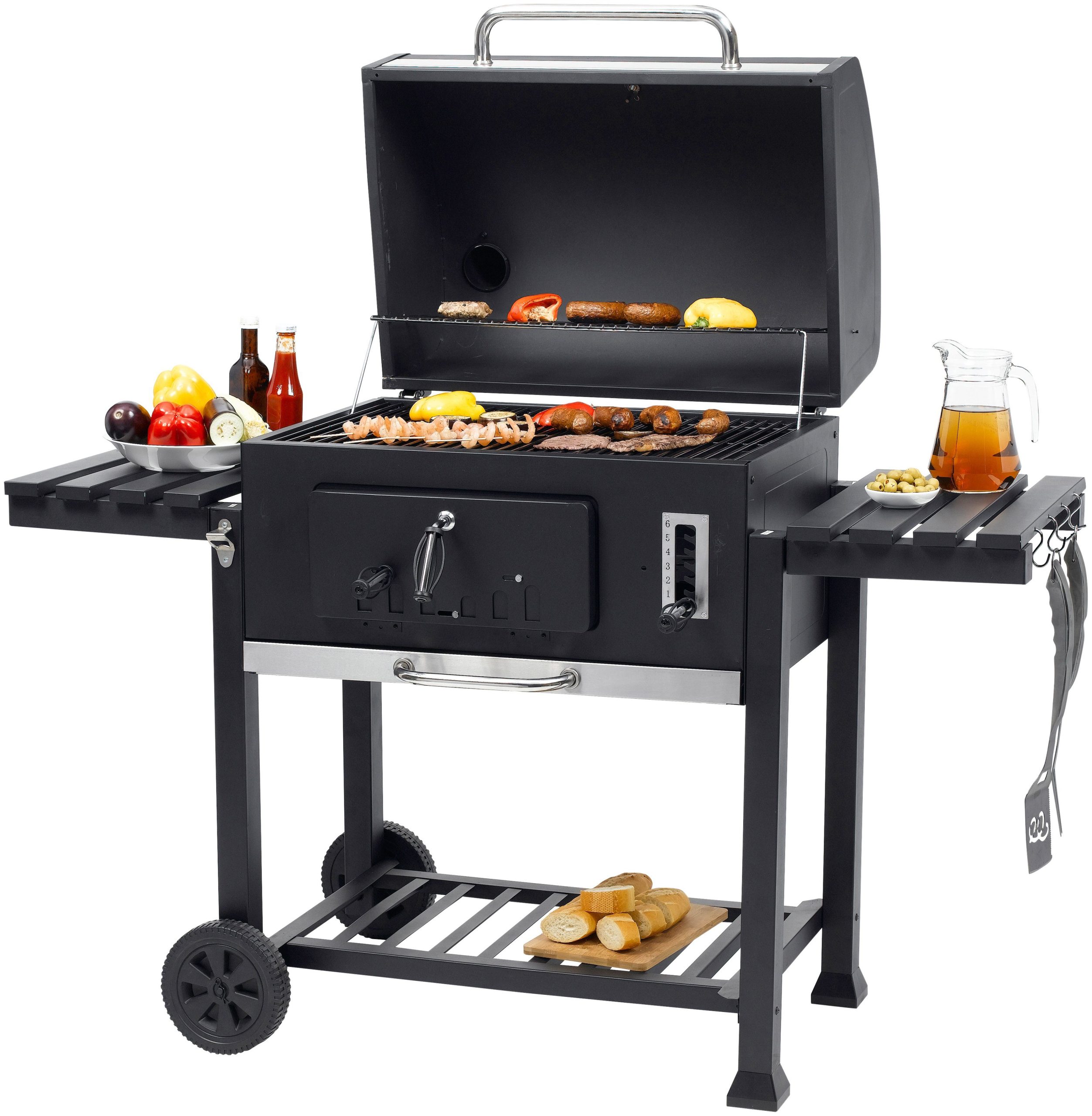 TEPRO Holzkohlegrill Grillwagen Toronto XXL